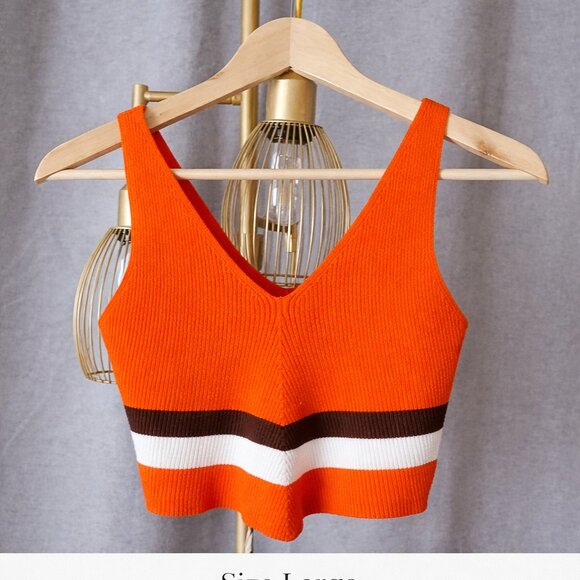 Almost Famous Ribbed Crop Tank Top – Size Large - Picture 8 of 9